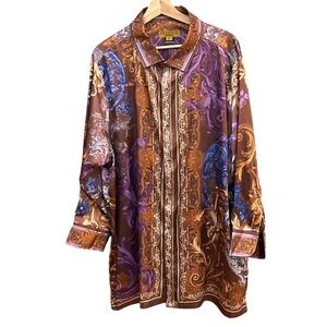 Prestige Original Button Down Shirt Baroque Luxury Maximalist 3X Ornate Bold